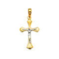 14K Yellow Gold Crucifix Cross Pendant - PT2176