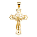 14K Yellow Gold Crucifix Cross Pendant - PT2179