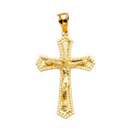 14K Yellow Gold Crucifix Cross Pendant - PT2182