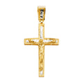 14K Yellow Gold Crucifix Cross Pendant - PT2184
