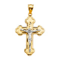 14K Yellow Gold Crucifix Cross Pendant - PT2185