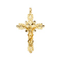 14K Yellow Gold Crucifix Cross Pendant - PT2186