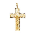 14K Yellow Gold Crucifix Cross Pendant - PT2187