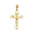 14K Yellow Gold Cross Pendant - PT2191