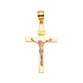 14K Yellow Gold Crucifix Cross Pendant - PT2193