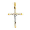 14K Yellow Gold Crucifix Cross Pendant - PT2195