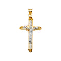 14K Yellow Gold Crucifix Cross Pendant - PT2196