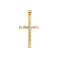 14K Yellow Gold Crucifix Cross Pendant - PT2197