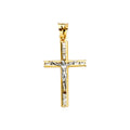 14K Yellow Gold Crucifix Cross Pendant - PT2198