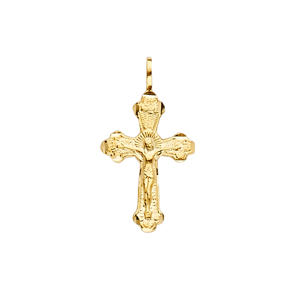 14K Yellow Gold Cross Pendant - PT2200