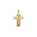 14K Yellow Gold Cross Pendant - PT2202
