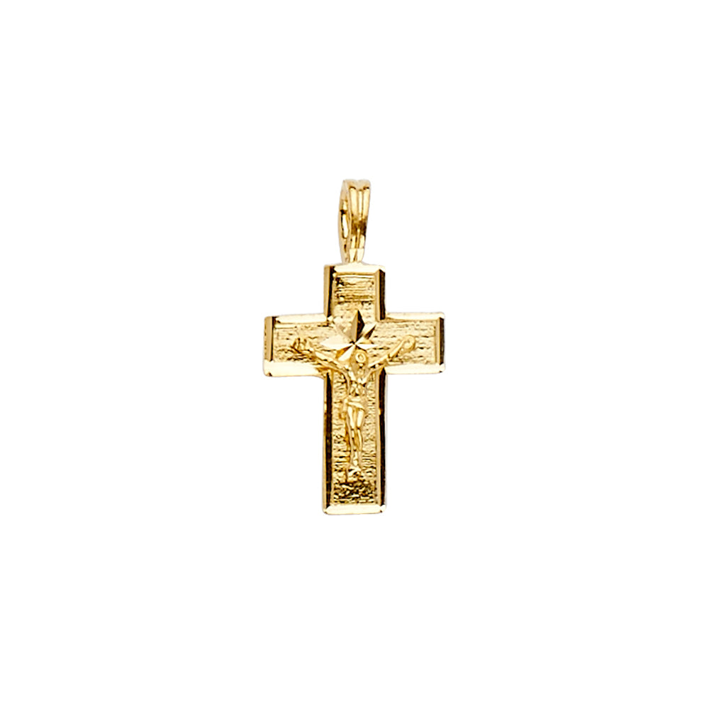 14K Yellow Gold Cross Pendant - PT2202
