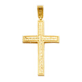 14K Yellow Gold Cross Pendant - PT2204