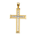 14K Yellow Gold Cross Pendant - PT2206
