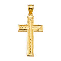 14K Yellow Gold Cross Pendant - PT2207
