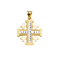 14K Yellow Gold Cross Pendant - PT2209