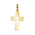 14K Yellow Gold Cross Pendant - PT2212