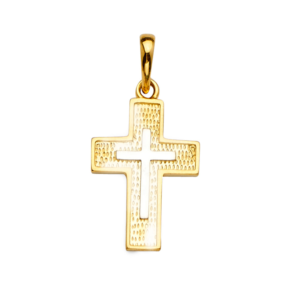14K Yellow Gold Cross Pendant - PT2212