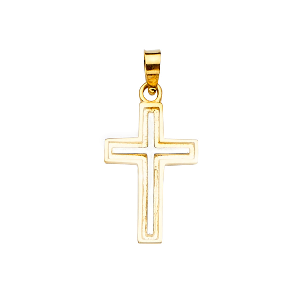 14K Yellow Gold Cross Pendant - PT2213