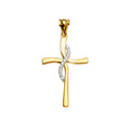 14K Yellow Gold Cross Pendant - PT2215