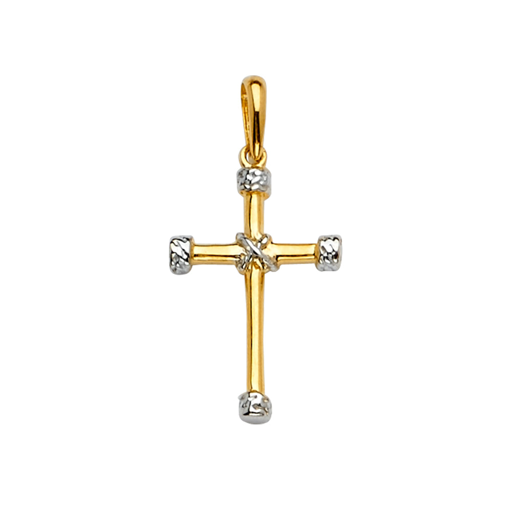 14K Yellow Gold Cross Pendant - PT2216