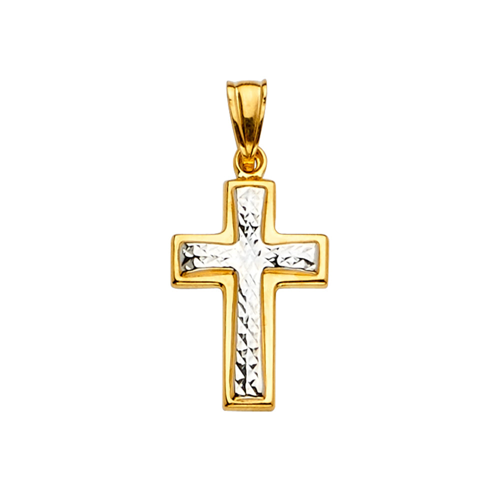 14K Yellow Gold Cross Pendant - PT2217