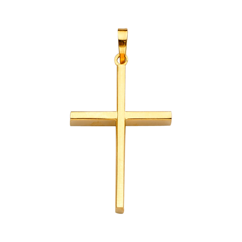 14K Yellow Gold Cross Pendant - PT2218
