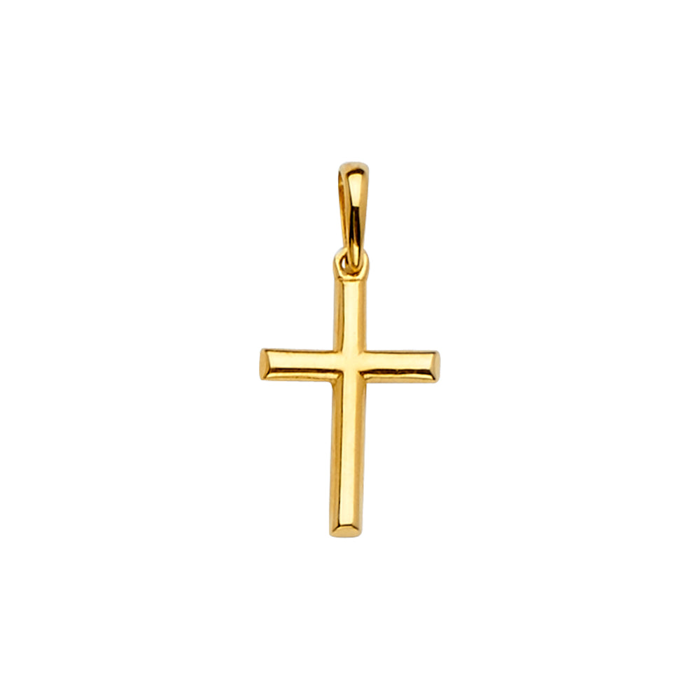 14K Yellow Gold Cross Pendant - PT2221