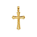 14K Yellow Gold Cross Pendant - PT2222