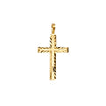 14K Yellow Gold Cross Pendant - PT2225