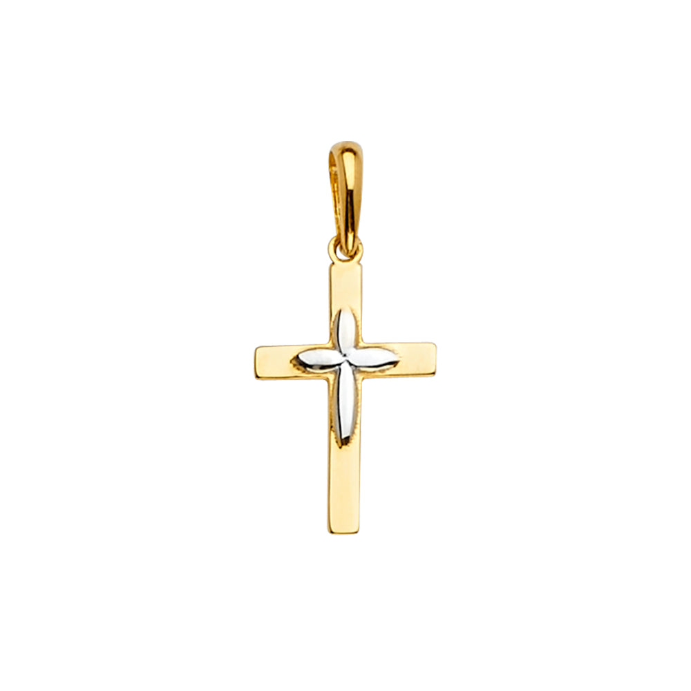 14K Yellow Gold Cross Pendant - PT2226