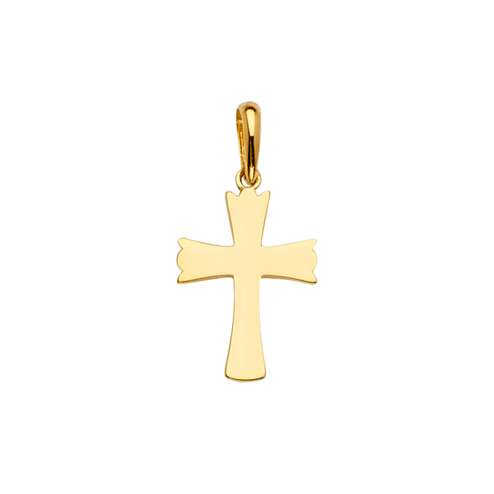 14K Yellow Gold Cross Pendant - PT2227