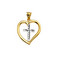 14K Yellow Gold Cross Pendant - PT2229