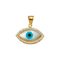 14K Yellow Gold Nature, Sports, Evil Eye & Baby Pendant - PT2231