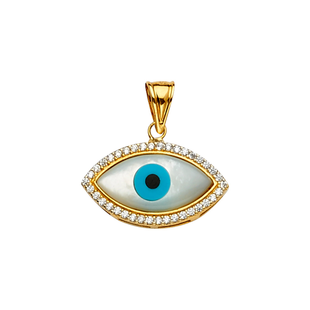 14K Yellow Gold Nature, Sports, Evil Eye & Baby Pendant - PT2231