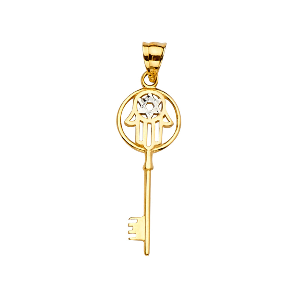 14K Yellow Gold Nature, Sports, Evil Eye & Baby Pendant - PT2235