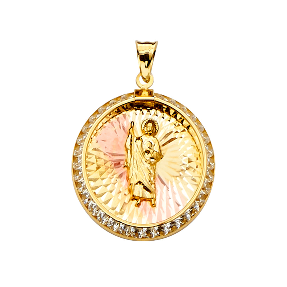 14K Yellow Gold Religious Pendant - PT2251