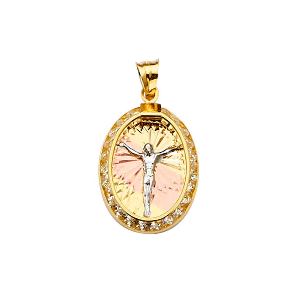14K Yellow Gold Religious Pendant - PT2255