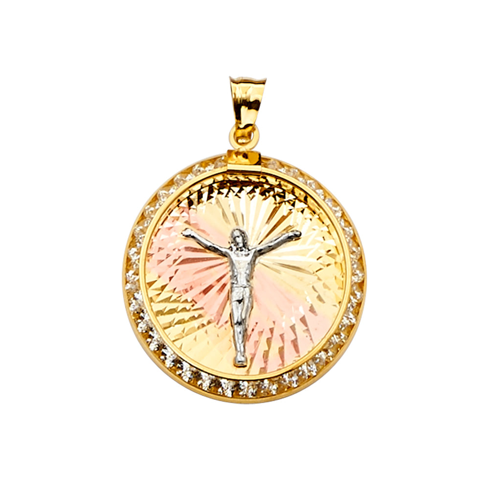 14K Yellow Gold Religious Pendant - PT2256