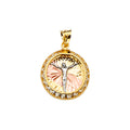 14K Yellow Gold Religious Pendant - PT2257