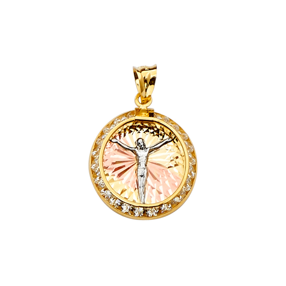 14K Yellow Gold Religious Pendant - PT2257