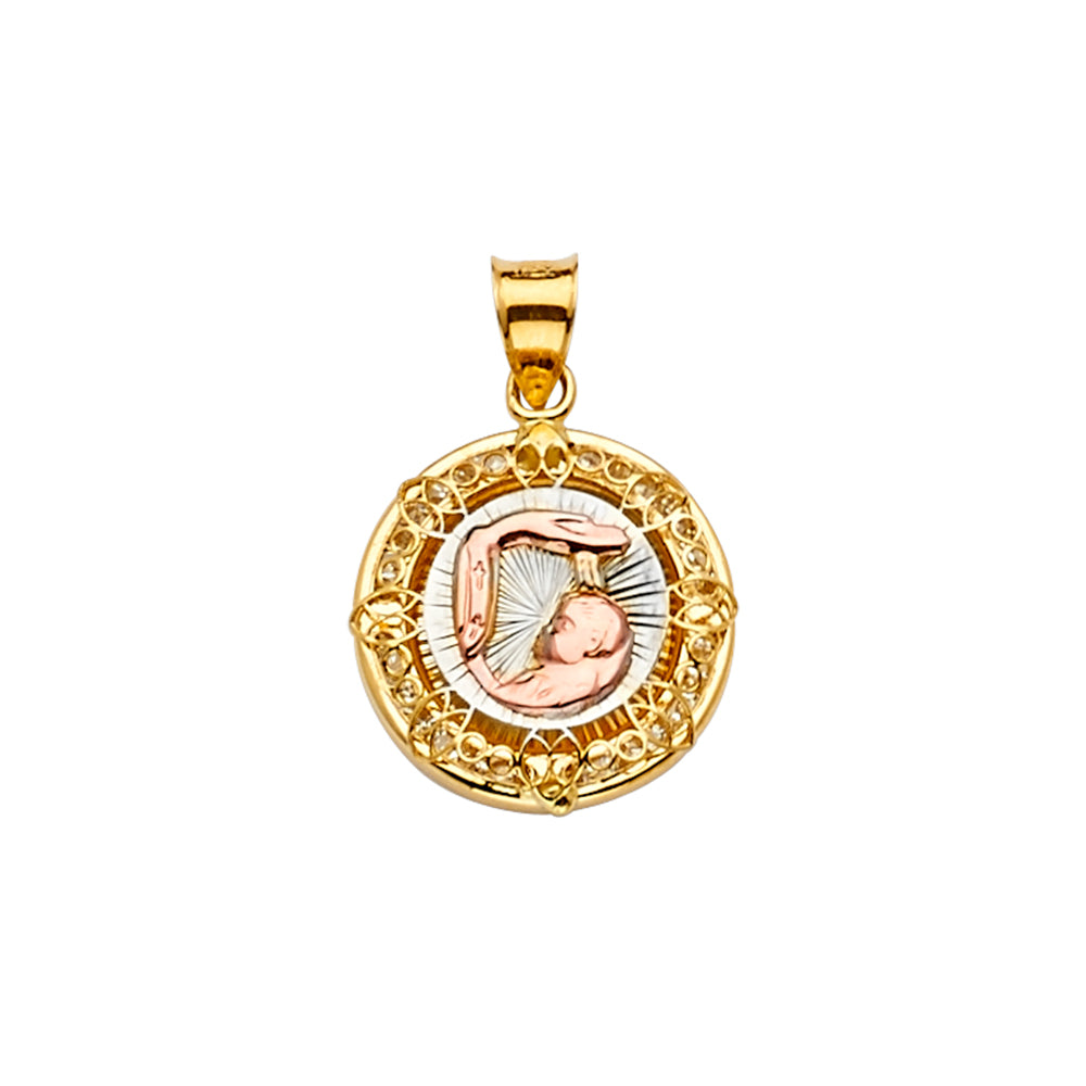 14K Yellow Gold Religious Pendant - PT2273