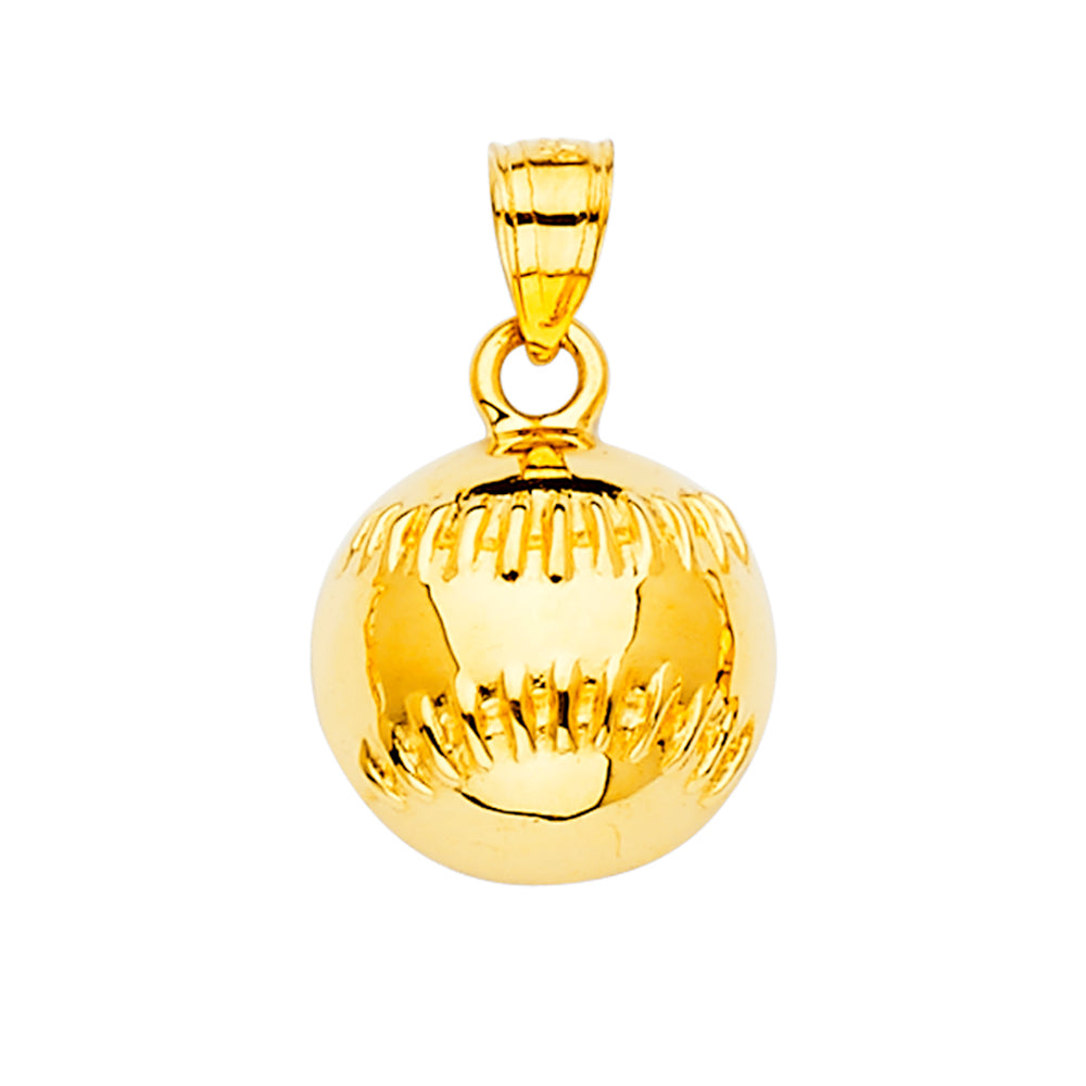 14K Yellow Gold Nature, Sports, Evil Eye & Baby Pendant - PT2334