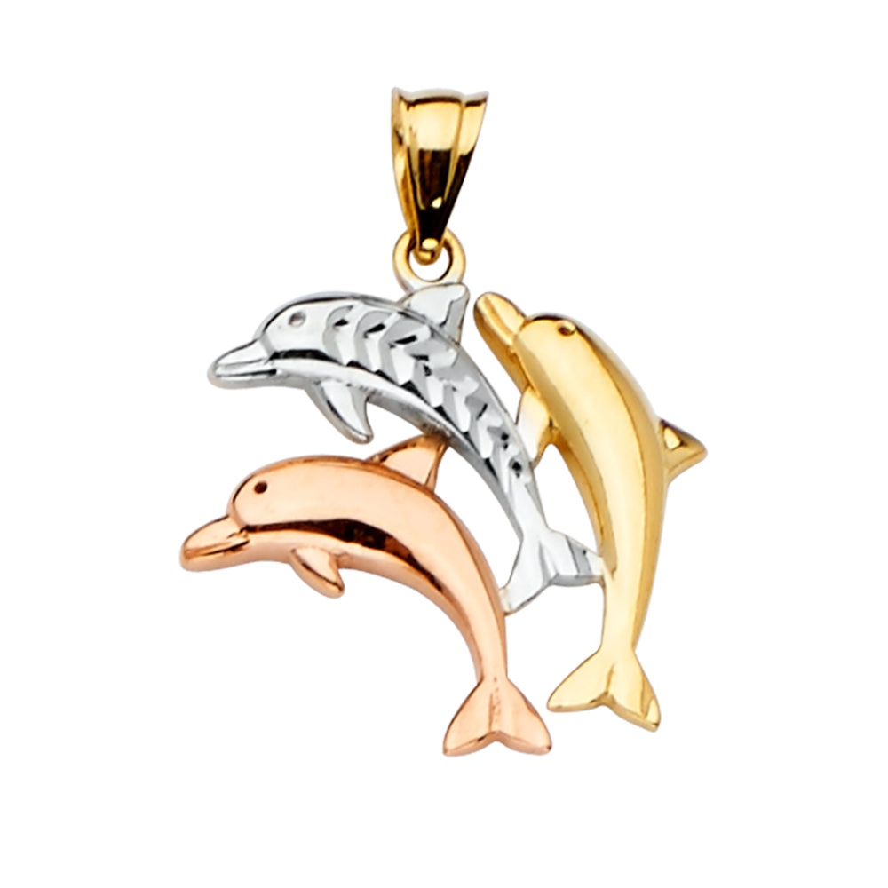 14K Yellow Gold Animal, Sea Life & Butterfly Pendant - PT2344