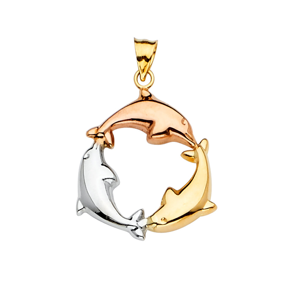 14K Yellow Gold Animal, Sea Life & Butterfly Pendant - PT2345