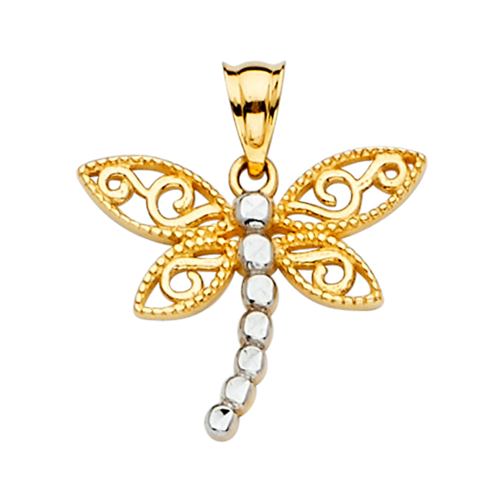 14K Yellow Gold Animal, Sea Life & Butterfly Pendant - PT2359
