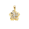 14K Yellow Gold Flower & 15 Años Pendant - PT2362