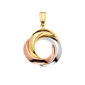 14K Yellow Gold Mom, Family, Baby & Heart Pendant - PT2363