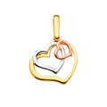 14K Yellow Gold Mom, Family, Baby & Heart Pendant - PT2364