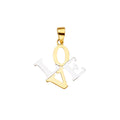14K Yellow Gold Mom, Family, Baby & Heart Pendant - PT2371